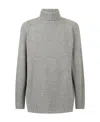 Lardini Roll-neck Wool-blend Jumper In Gray