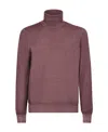 Lardini Burgundy High Neck Pullover In Red