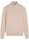 Lardini Virgin Wool Rollneck Sweater In Neutral