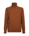 Lardini High-neck Pullover Camel In Brown