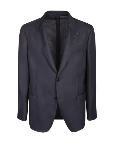 LARDINI ROMA FLOWER-DETAIL BLAZER