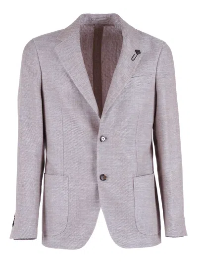 Lardini Roma Single-breasted Blazer In Neutral