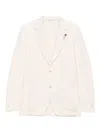 Lardini Single-breasted Blazer In Neutral