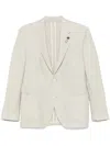 Lardini Prince Of Wales Pattern Blazer In Multicolor