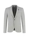 Lardini Rome Light Grey Patch Pockets Jacket In Grey