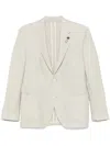 Lardini Prince Of Wales Pattern Blazer In Multicolor