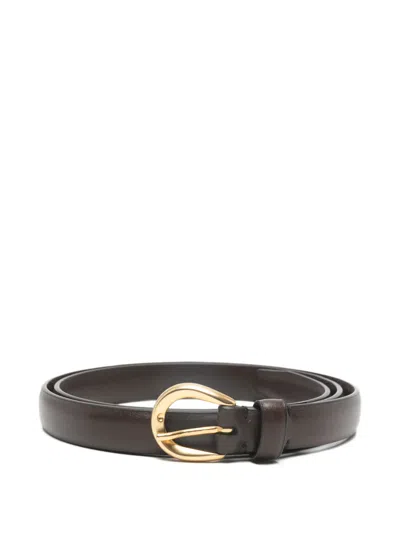 Lardini Round-buckle Belt In Brown