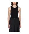 Lardini Round Collar Drawn-down Vest In Black