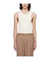 Lardini Round Collar Drawn-down Vest In White