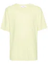 Lardini Round-neck Cotton T-shirt In Yellow
