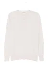 Lardini Minimalist Knit Sweater With Timeless Silhouette In White