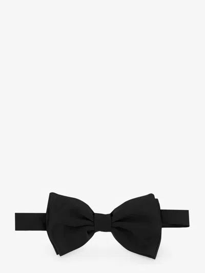 Lardini Satin Bow Tie In Black