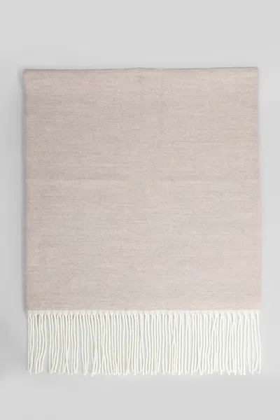 Lardini Scarve In Beige Wool In Pink