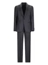 Lardini Shawl-lapel Single-breasted Suit In Black