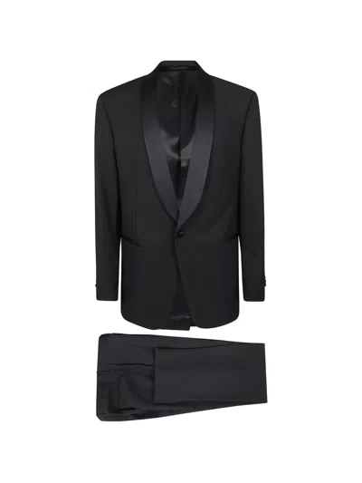 Lardini Shawl-lapel Single-breasted Suit In Blue