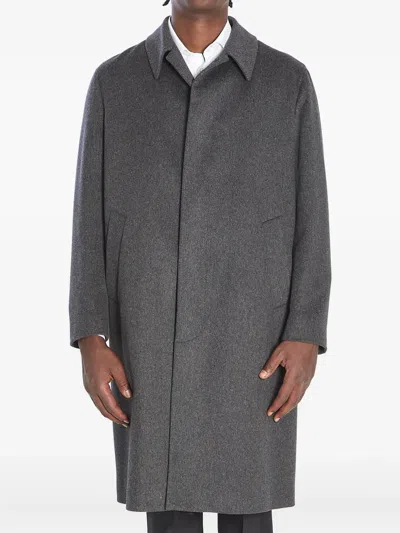 LARDINI SHIRT COLLAR WELT POCKET COAT