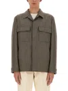 Lardini Collar Jacket Flap Pockets In Brown