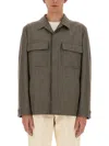Lardini Collar Jacket Flap Pockets In Brown