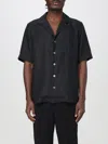 Lardini Black Spread Collar Shirt In Schwarz