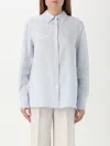 Lardini Long Sleeve Button-up Top In Blau