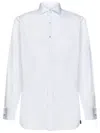 Lardini Stripe-pattern Classic-collar Shirt In White
