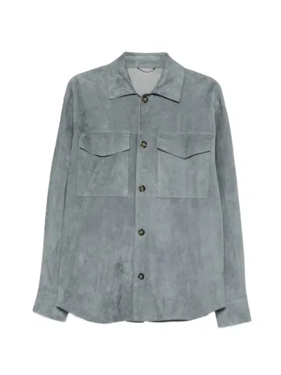 Lardini Shirt With Pocket In Gray
