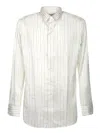 Lardini Vertical Striped Silk And Cotton Shirt
