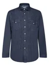 Lardini Regular Fit Shirt With Chest Pockets In Blue