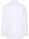 Lardini Poplin Button-up Cotton Shirt In White