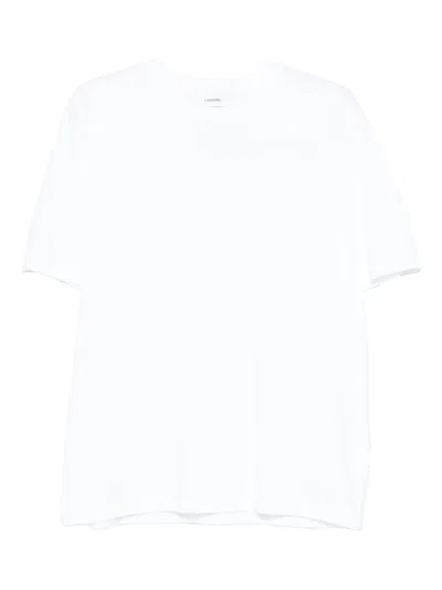 Lardini Short Sleeve Cotton Neck T-shirt In White