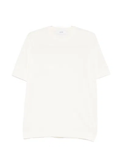 Lardini Short Sleeve Crew Neck Sweater In White