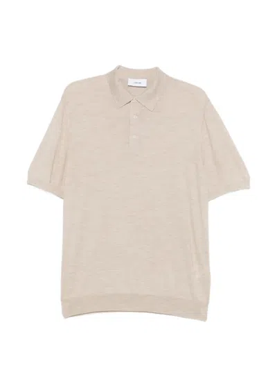 Lardini Short Sleeve Polo Shirt In Neutral