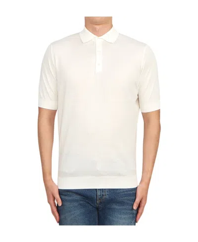 Lardini Short-sleeve Polo Shirt In White