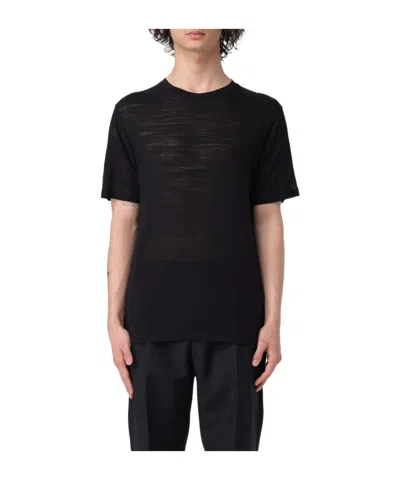 Lardini Short-sleeve T-shirt In Black