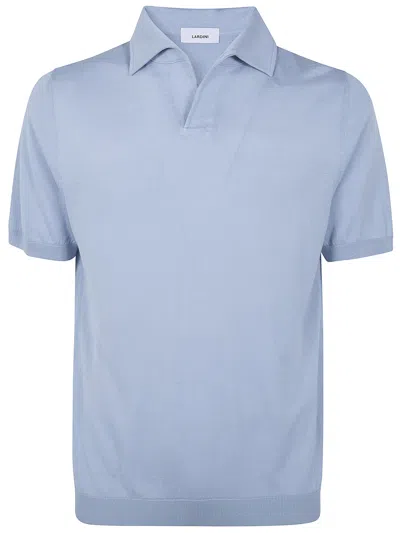Lardini Short Sleeves Polo Shirt In Blue