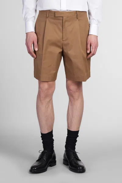 Lardini Shorts In Camel Cotton In Brown