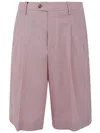 Lardini Tailored Pleated Shorts With Functional Pockets In Multicolor