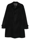 Lardini Cashmere Outerwear Coat With Classic Collar In Black