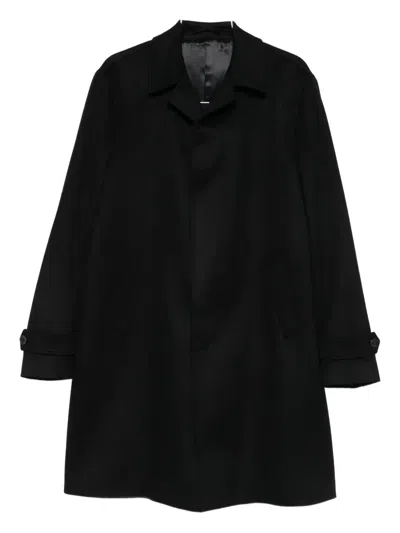 Lardini Side-pockets Single-breasted Coat In Black