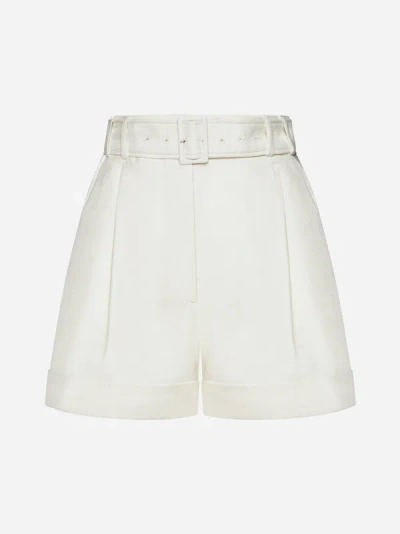 LARDINI SILK AND CASHMERE SHORTS