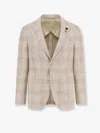 Lardini Silk Blend Blazer With Iconic Brooch