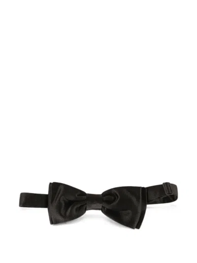 Lardini Silk Bow Tie In Black