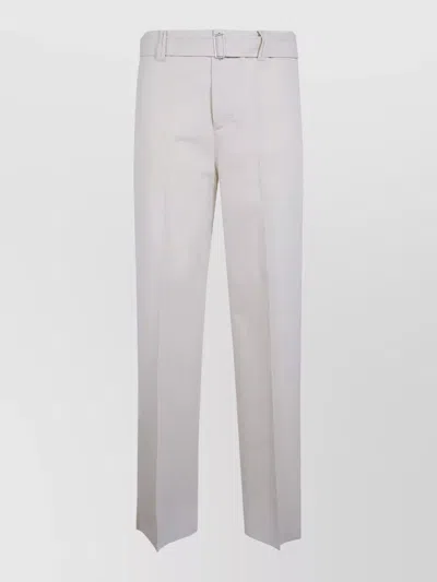 Lardini Silk Cotton Trousers Belt Loops Pockets In Gray