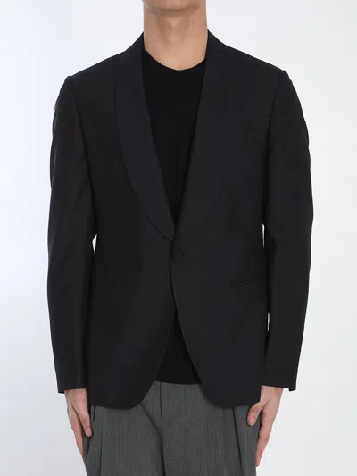 Lardini Silk Single-breasted Jacket In Transparent