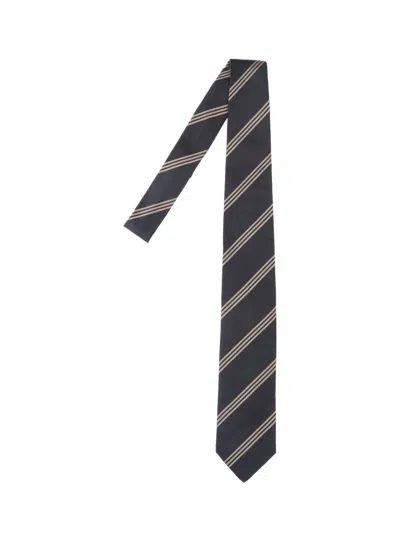 Lardini Silk Tie In Black