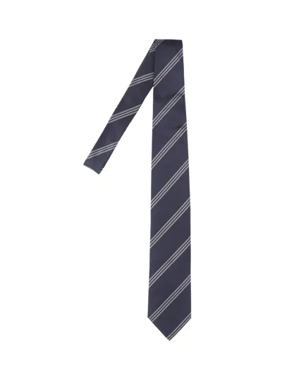 Lardini Silk Tie In Blue