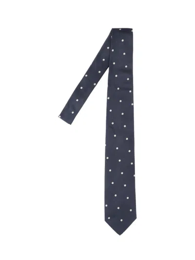 Lardini Silk Tie In Blue