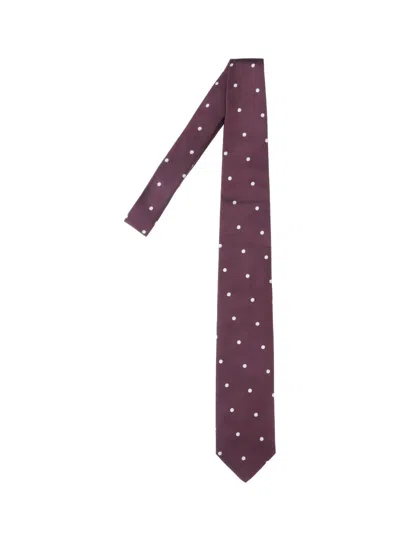 Lardini Silk Tie In Red