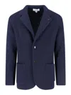 Lardini Tailored Jacket With Decorative Pin And Pockets In Blue
