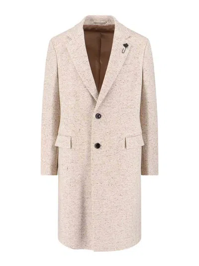 LARDINI SINGLE -BREASTED COAT IN VIRGIN WOOL